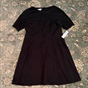 London Style Classic Black Midi Dress
